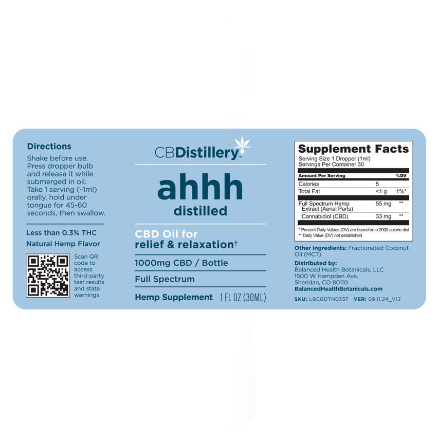 CBDistillery Full Spectrum CBD Oil 1000mg 30ml - Image 4