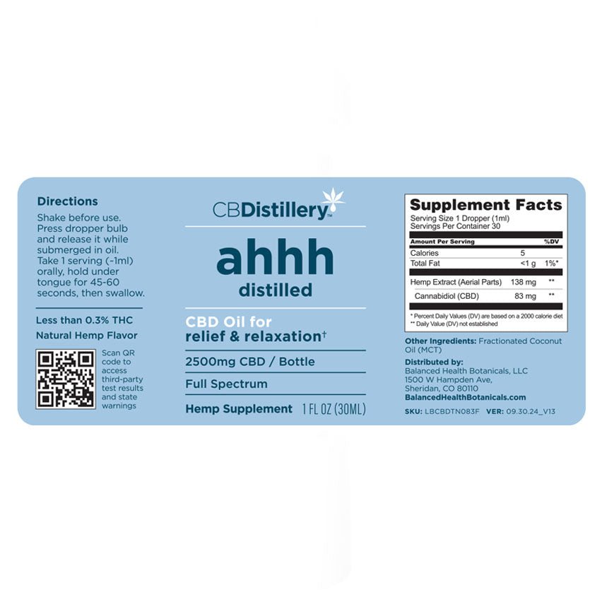 CBDistillery Full Spectrum CBD Oil 2500mg - 30ml - Image 4