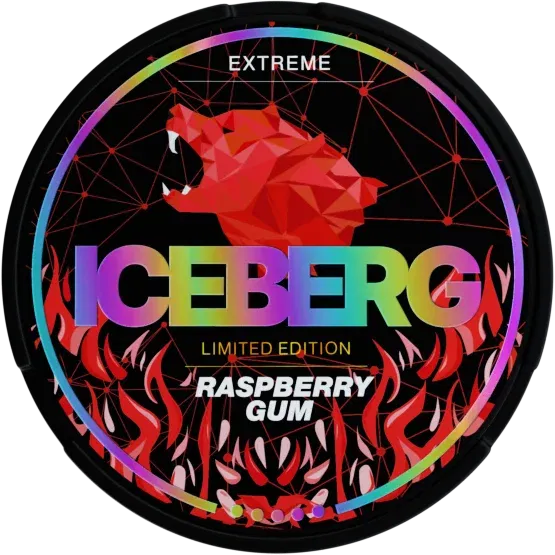 Iceberg Raspberry Gum Slim Extreme Nicotine Pouches