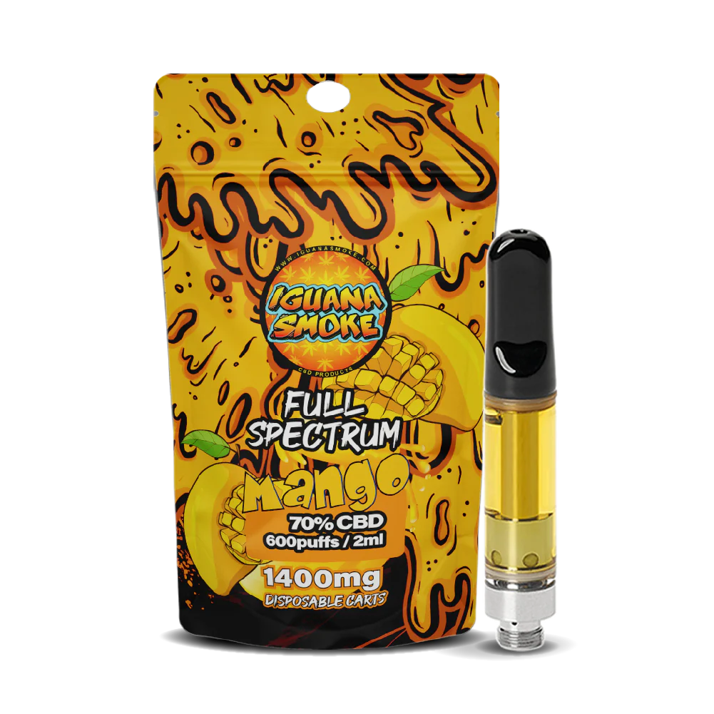 Iguana Smoke CBD Mango Vape Cartridge 1400mg 2ml