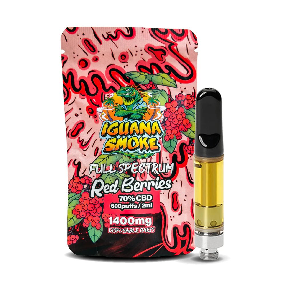 Iguana Smoke CBD Red Berries Vape Cartridge 1400mg 2ml
