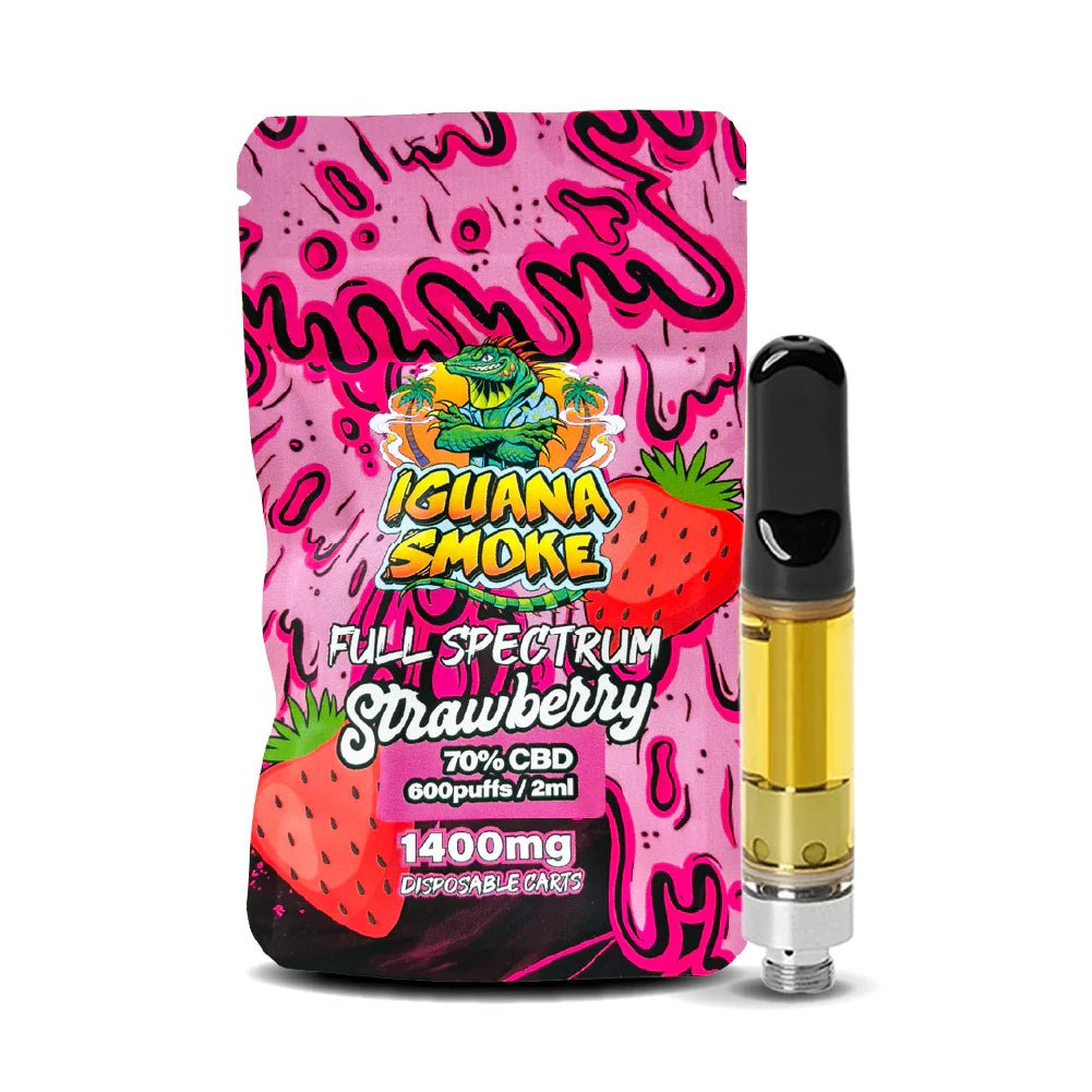 Iguana Smoke CBD Strawberry Vape Cartridge 1400mg 2ml
